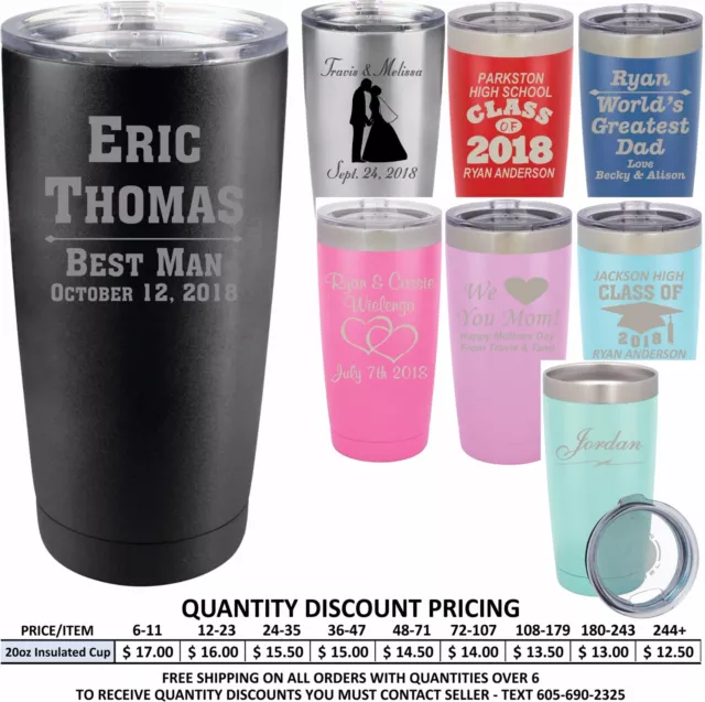 Custom Stainless Vacuum Insulated Tumblers Groomsmen Wedding Party Gift Best Man