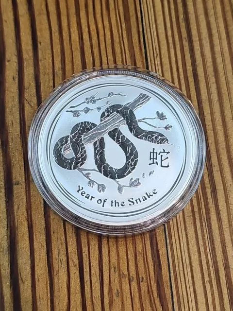 2013 Australia Year of the Snake 1 oz Silver Coin 999 Lunar Series II