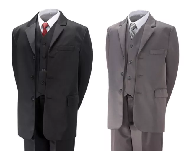 Boys Amazing 5 Piece Wedding Grey ,Black, Royal Suit 6 m to 16 year  rrp 39.99