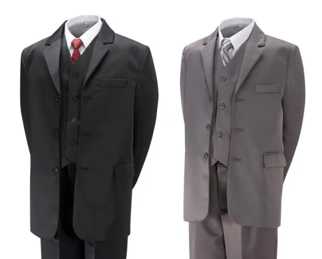 Incredibile abito reale per ragazzi 5 pezzi grigio matrimonio, nero da 6 m a 16 anni prezzo 39,99