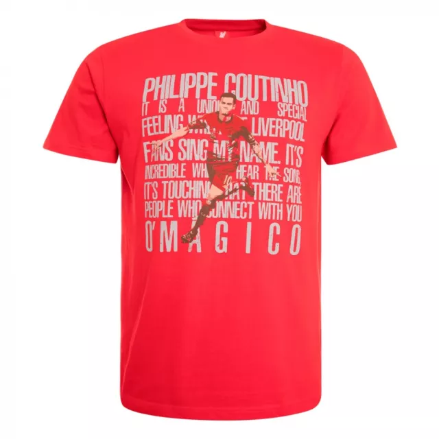 Liverpool FC Official Red ‘PHILIPPE COUTINHO - O'MAGICO' T-Shirt X-Large BNWT