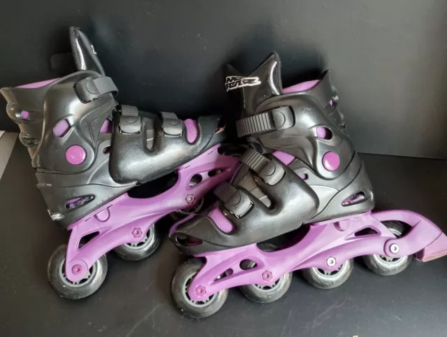 No Fear Inline Roller Boot Skates  Adjustable Size 5-8 Maximum weight 60kg