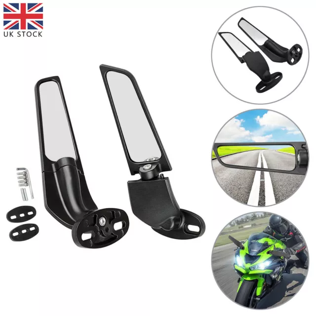 Wind Swivel Wing Fin Rearview Mirror For Honda CBR650R CBR500R CBR600R CBR600RR