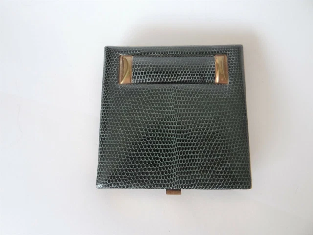 Minaudière Vintage Rétro En Résine, Cuir Et Nacre - Soufflet - Fabriquée En France - Occasion En Très Bon état