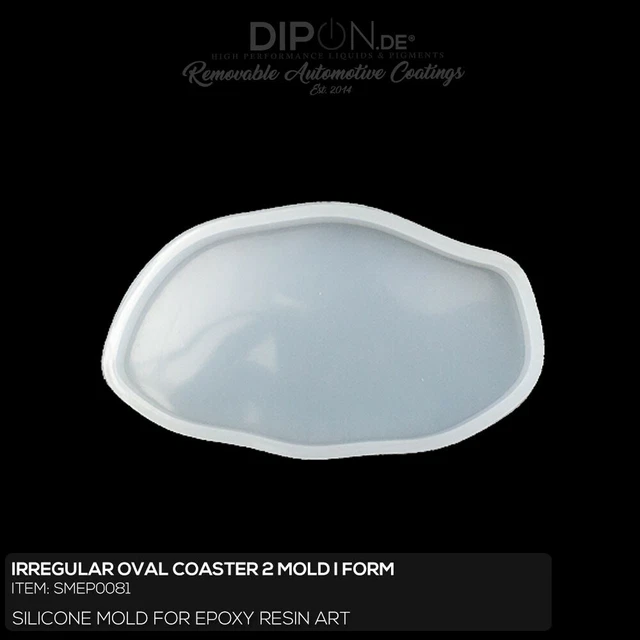Epoxidharz Silikonform IRREGULAR OVAL COASTER 2 Gießform Epoxy Resin Art Form