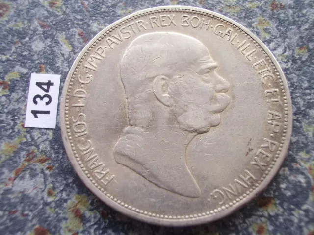 Österreich 5 Kronen 1909 Silber Kaiser Franz Joseph I 1848 - 1916 Typ Marschall