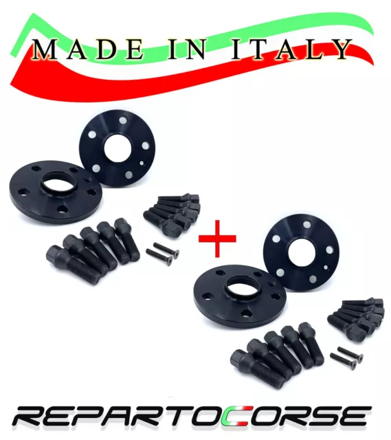 KIT 4 DISTANZIALI 12+16mm REPARTOCORSE BLACK AUDI A4 B5 8D, 8D2 dal 1994 al 2001