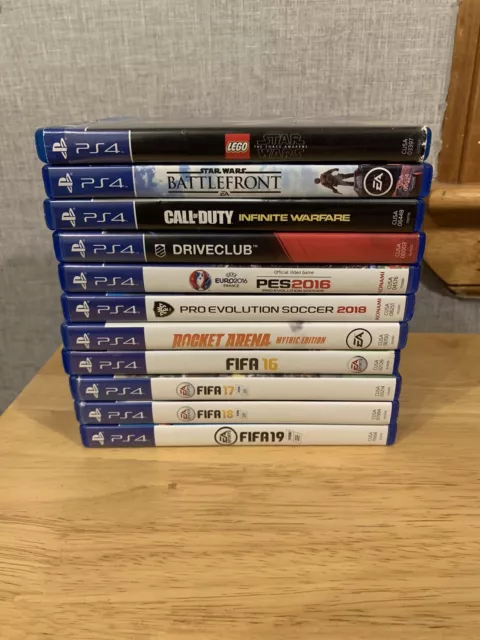 PlayStation Ps4 Video Game Bundle 11 x Games Inc Star Wars, Call of Duty, Fifa