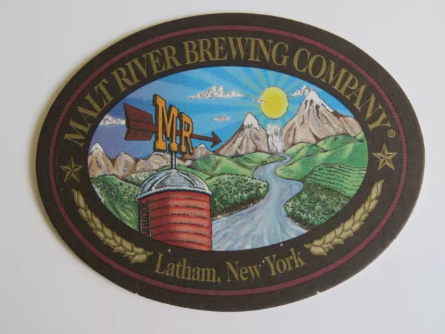 Beer Collectible Coaster ~ MALT RIVER Brewing Co ~ Latham, NEW YORK ** 1996-2006
