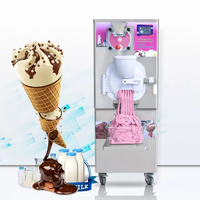 Kolice Commercial Gelato Hard Ice Cream Machine with Pasteurizer Function