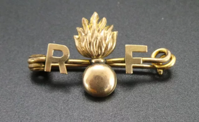 Ww1 / Wwi Military Rolled Gold Sweetheart Brooch - Royal Fusiliers Regiment