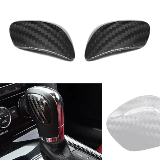 Carbon Fiber Car Sft Knob Badge Emblem Fit Volkswagen VW Golf   MK7 CC Black