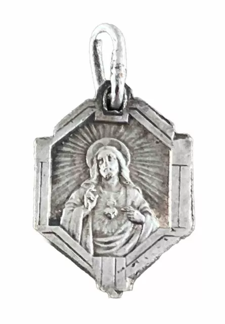 VINTAGE CATHOLIC VIRGO Carmeli & Sacred Heart Jesus Religious Medal $7. ...