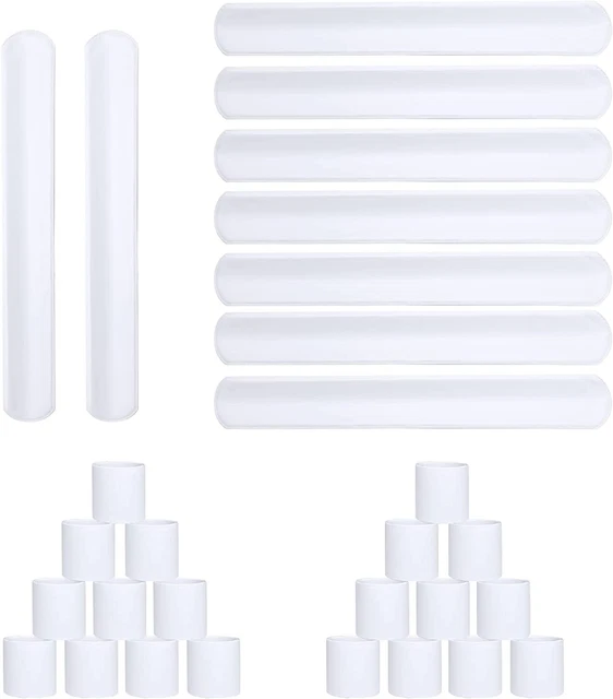 42 Pack Slap Bracelets White,DIY Slap Bands Party Favors for Birthday, Blank DIY