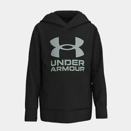 Under Armour Boys UA Symbol Hoodie - Black / Moderate Gray Size 4 - NEW w/ Tag