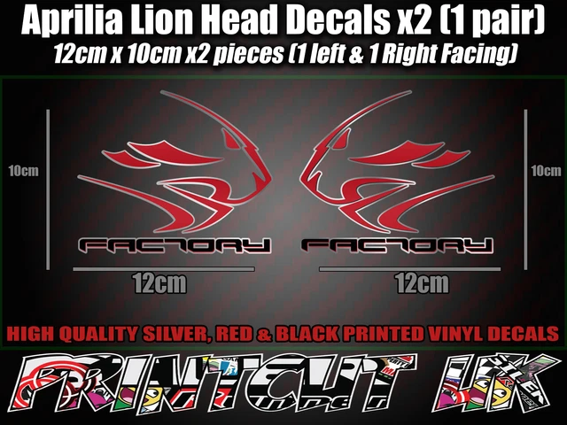 Aprilia SX / RX 125 / 50 Red Lion Factory Decor Decal Kit – Fairing Stickers By 4moto24