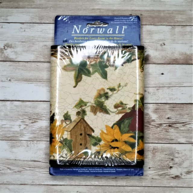 Papel pintado prepegado Norwall para pajareras y girasoles de 5 yardas