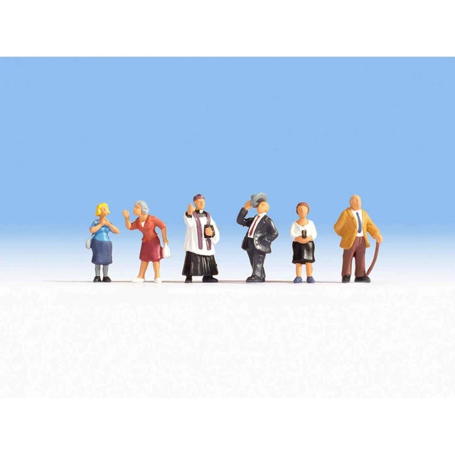 Noch 15577 1/87 H0 Personnages Figurines Fideles Et Son Pretre Ho