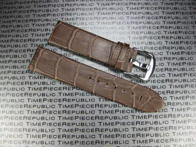 New 24mm Brown Grain Leather Strap Top Quality Watch Band Pam 1950 24