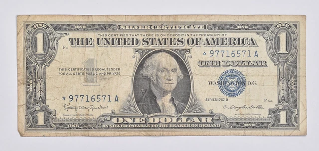 ERROR Replacement *Star* 1957-B $1 Silver Certificate Note - Tough *339