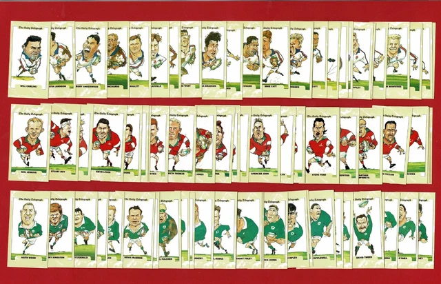COPPA DEL MONDO DI RUGBY 1995 - TRE SET DI CARTE!! x ININGHILTERRA, IRLANDA E GALLES (VC17)