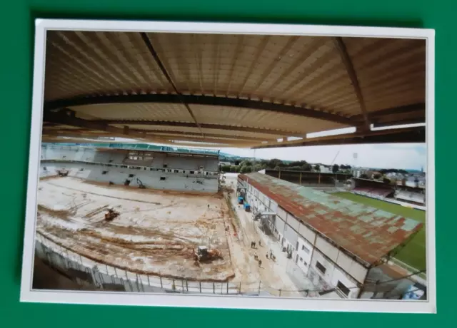 carte STADE DE FOOTBALL a SEDAN  (ardennes) LE STADE LOUIS-DUGAUGUEZ  en travaux