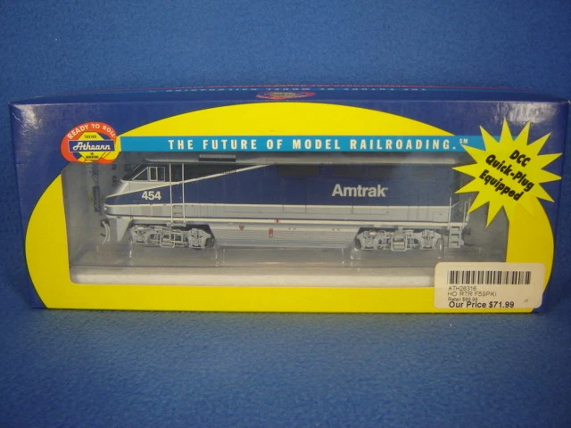 ATHEARN RTR HO F59 PHI #454 AMTRAK WEST #26316 DCC Quick-Plug Equipped EUC