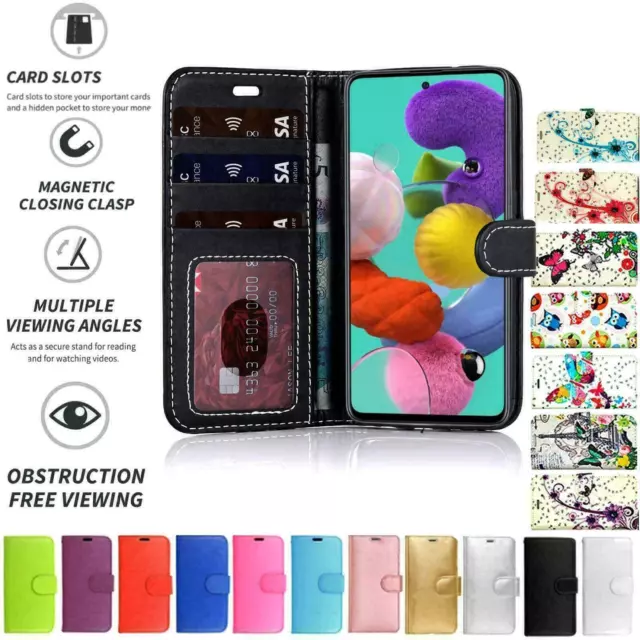 For Samsung Galaxy J4 Plus Case Cover Flip Folio Leather Wallet Credit Card Slot