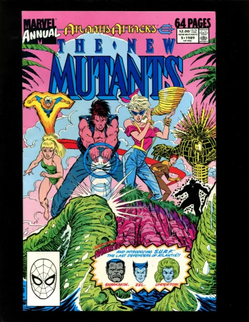 New Mutants Annual #5 FNVF 1st Liefeld 1st SURF Namorita Sub-Mariner Spider-Man