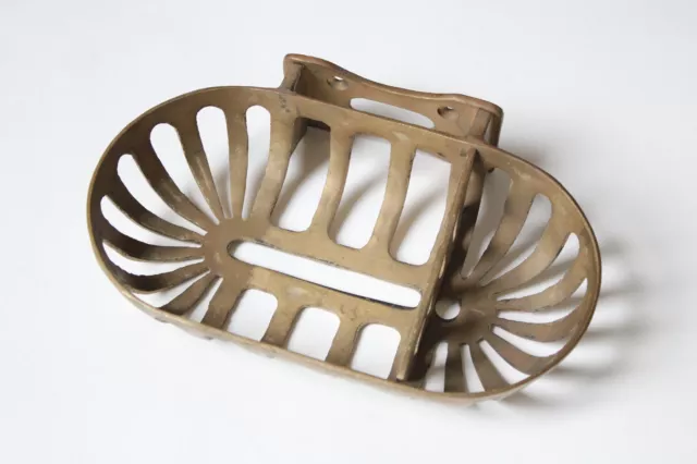 antique bathroom kitchen soap holder | vtg deco victorian brass kitchen old soap