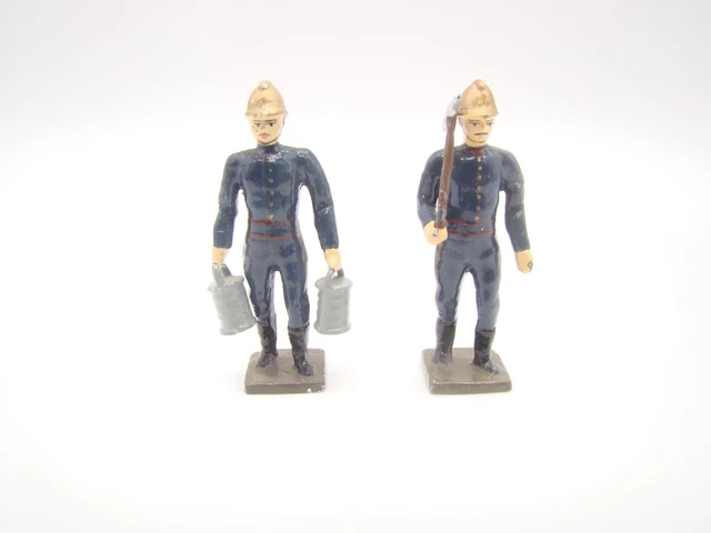 CBG MIGNOT - Pompier et brouette plomb soldats feu boite originale
