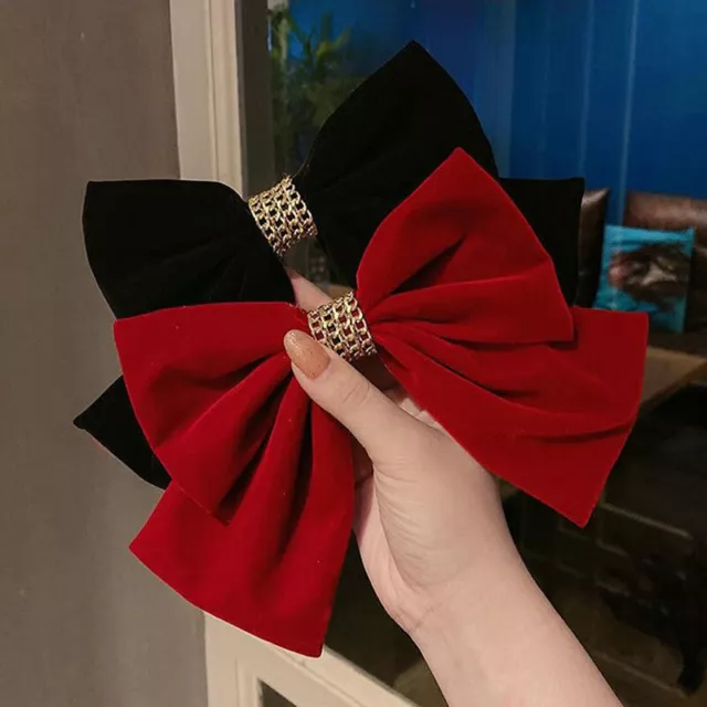 New Arrival Red Large Bows Hair Clip Women Girls Korean Sweet Back Of The Head