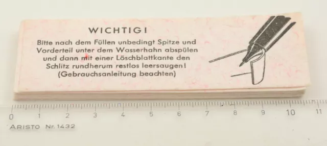Vintage Rotring Rapidograph Löschblätter für Tuschefüller Löschpapier Reinigung