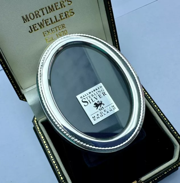 Boxed Miniature Hallmarked Solid Sterling Silver Photo Frame Carrs of Sheffield