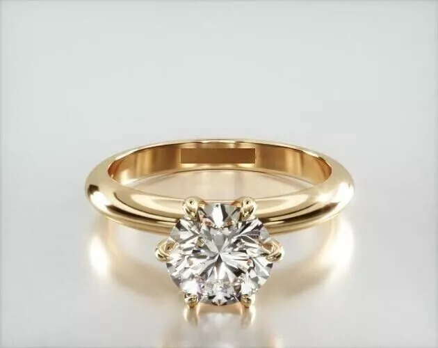 2.50Ct Round Cut Simulated Diamond Solitaire Wedding Ring 14k Yellow Gold Plated