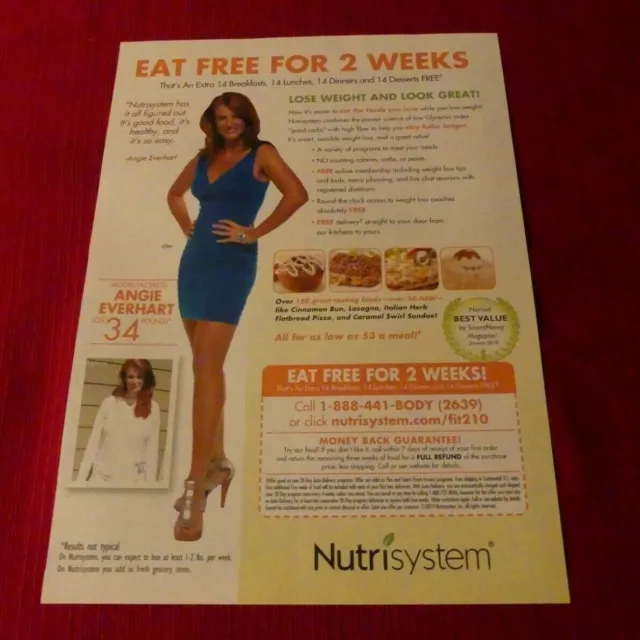 2010 Model Angie Everhart for Nutrisystem print ad - Great for Framing!