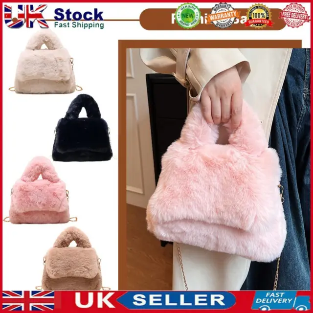 Women Faux Fur Tote Bag Fashion Solid Color Comfortable Autumn Winter Trendy Bag