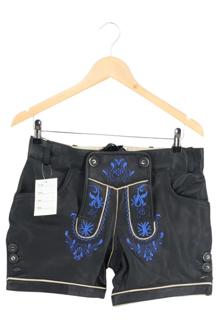 Pantaloni folcloristici Tannenhauser uomo neri taglia W38 pelle