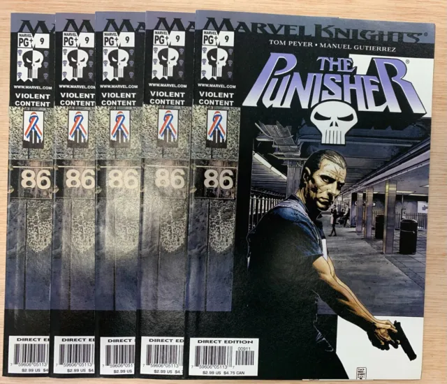 5 Lot The Punisher Vol 6 #9 (2002) Vf-Nm