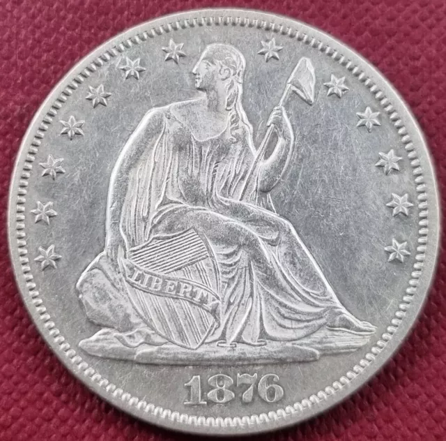 1876 Seated Liberty Half Dollar 50c RARE PROOF High Grade A UNCIRCULATED #51019