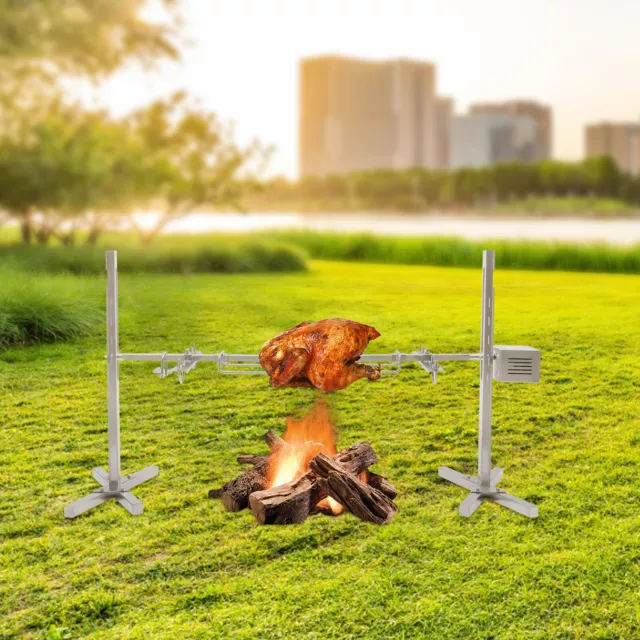 46'' Spit Roaster Rotisserie Pig Lamb Roast BBQ 77lb Picnic Outdoor Cooker Grill
