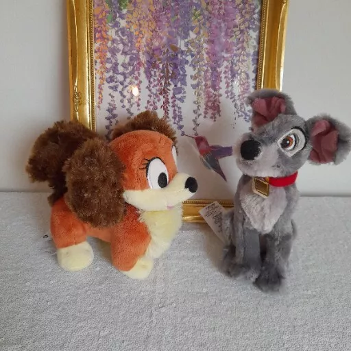 Disney Store Lady and the Tramp soft toy plush bundle