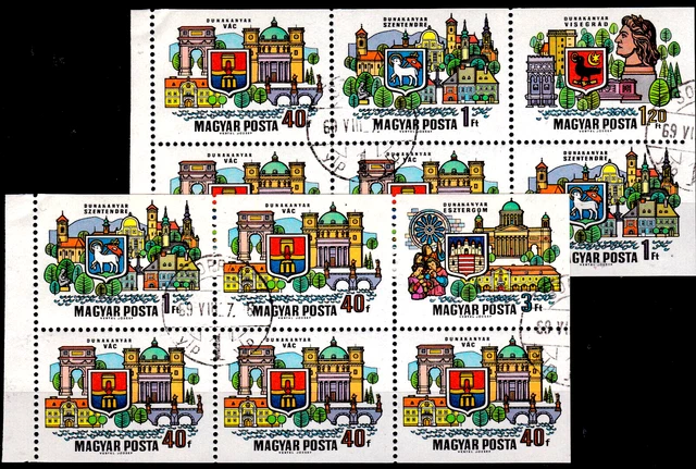 Einsteckkarte mit  älteren Marken aus     ***  Ungarn ***