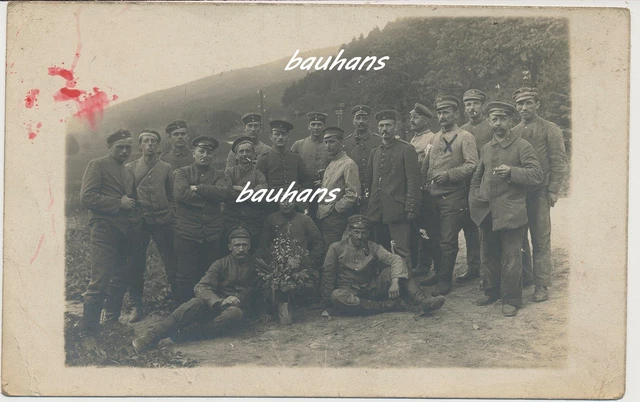 Foto/AK Offiziere-Soldaten Berghasen Vogesen-Elsass 1.WK (i900)