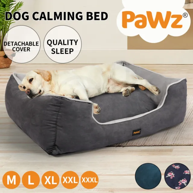 Pawz Pet Calming Bed Dog Warm Soft Plush Double-sided Cushion Removable Washable