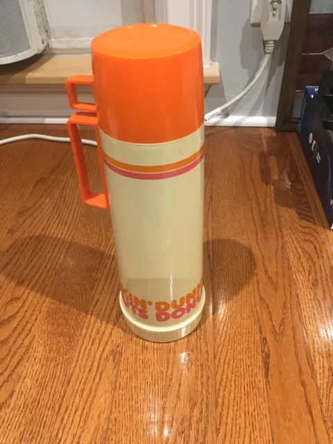 Vintage 80s Dunkin Donuts Thermos Travel Coffee Mug  Travis Scott Anime