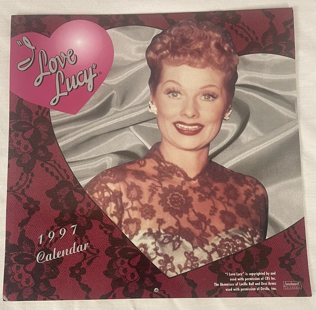 VTG I LOVE Lucy Calendar Unused 12 Month Landmark Black White Pictures