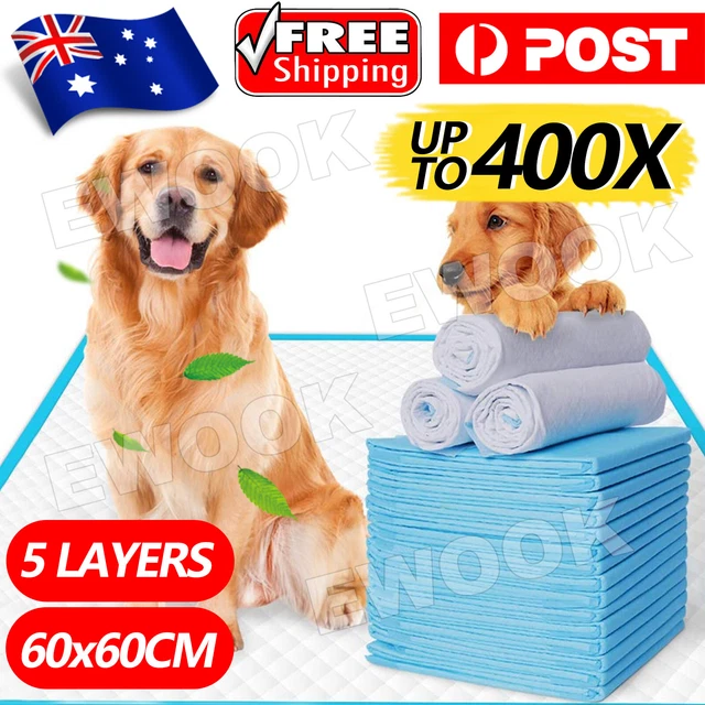 200/400x Pet Dog Cat Training Pads Absorbent Indoor Puppy Toilet Pee Pad 60x60cm