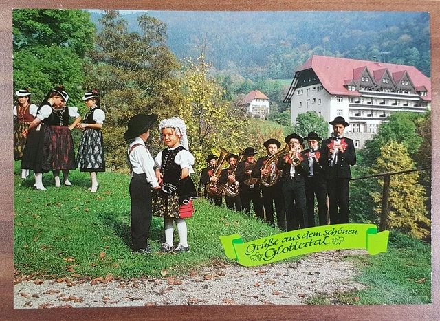 Schöne alte Ansichtskarte AK - GLOTTERTAL Black Forest Trachtenkapelle