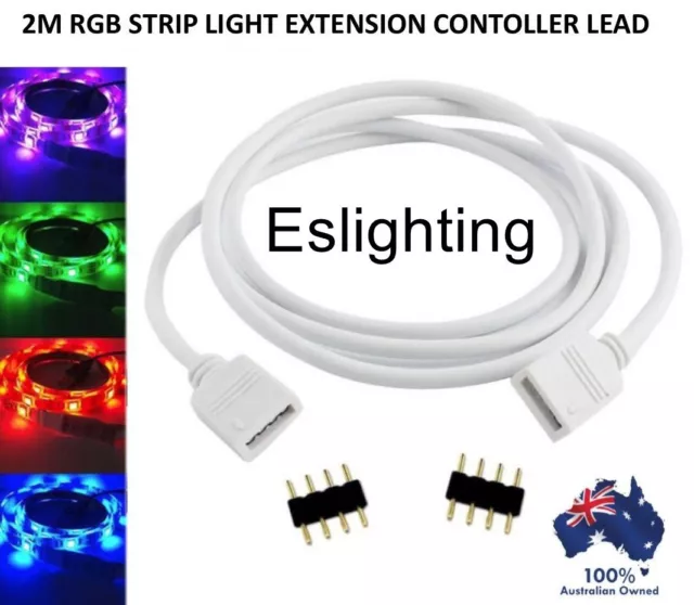 2M 4 Pin Rgb Led Strip Light To Controller Extension Connector Cable Cord Lead